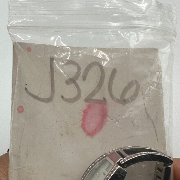 3/$30 Armitron Watch Women Silver Tone Pink Bling White Dial New Battery 7" - Picture 11 of 12